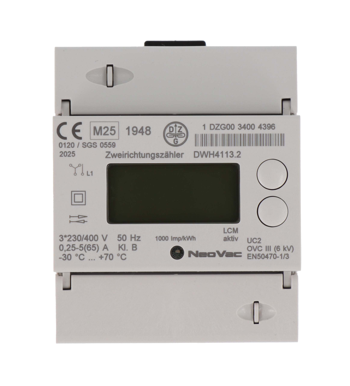 NeoVac Hutschienenzähler DVH/MDVH Modbus